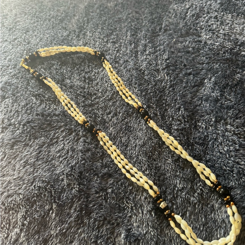 Black White and Gold Beautiful Necklace